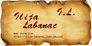 Ilija Labanac vizit kartica